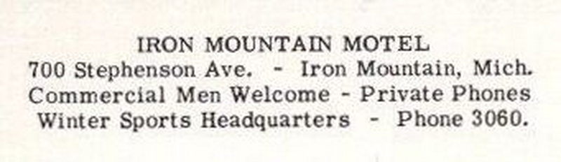 Iron Mountain Motel - Postcard (newer photo)